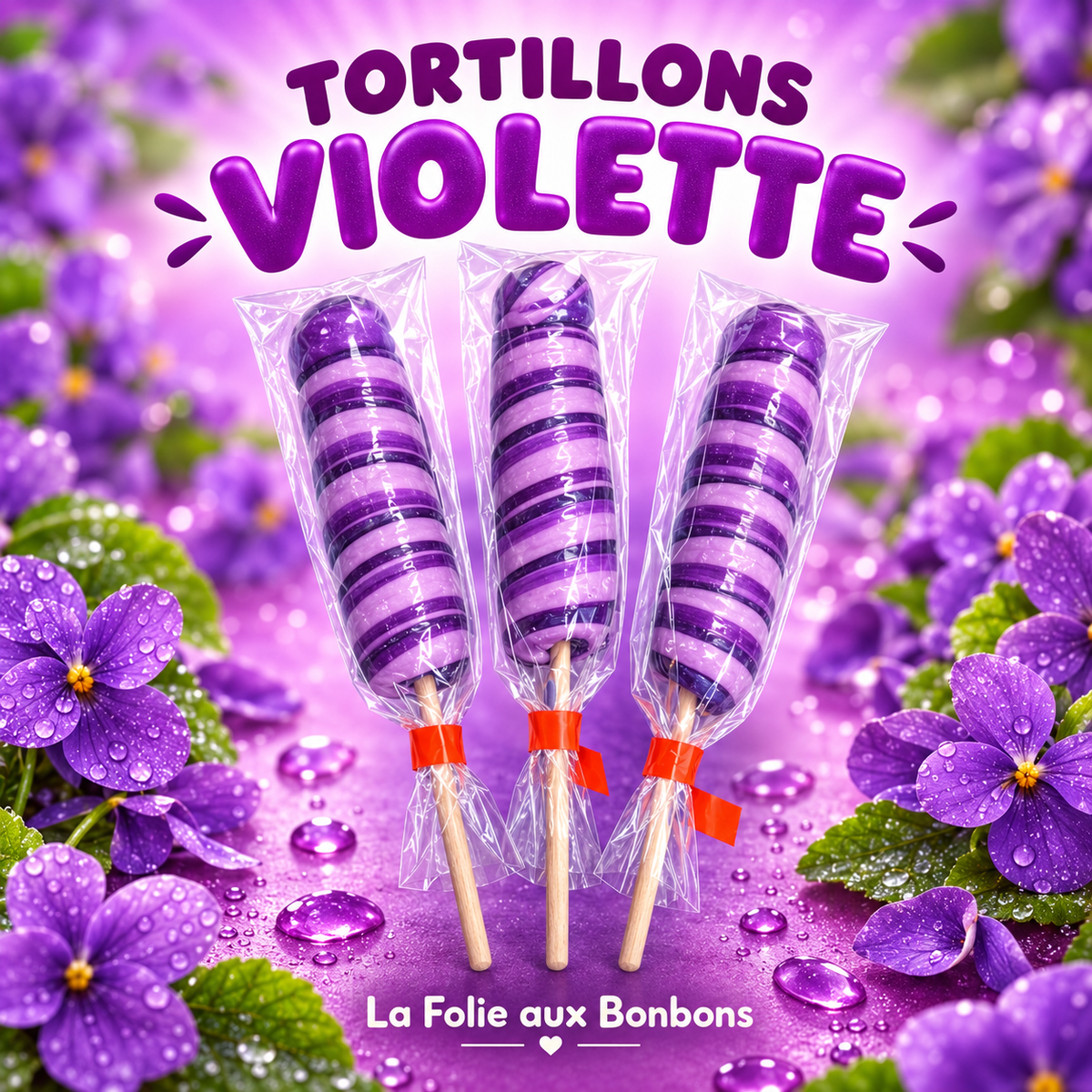 sucette tortillon / brebion VIOLETTE