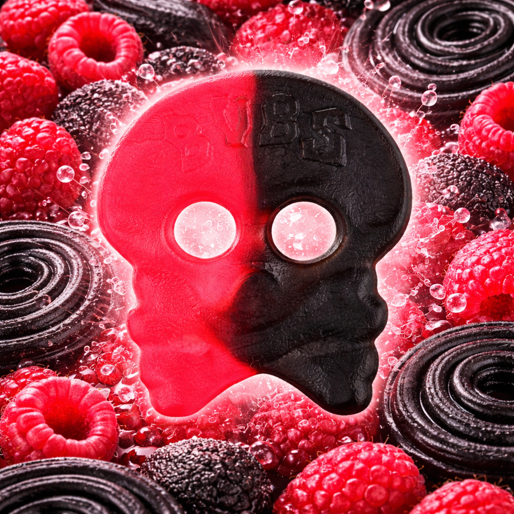 BUBS de réglisse salée à la framboise Gélatine (Crânes Framboise/Réglisse)
