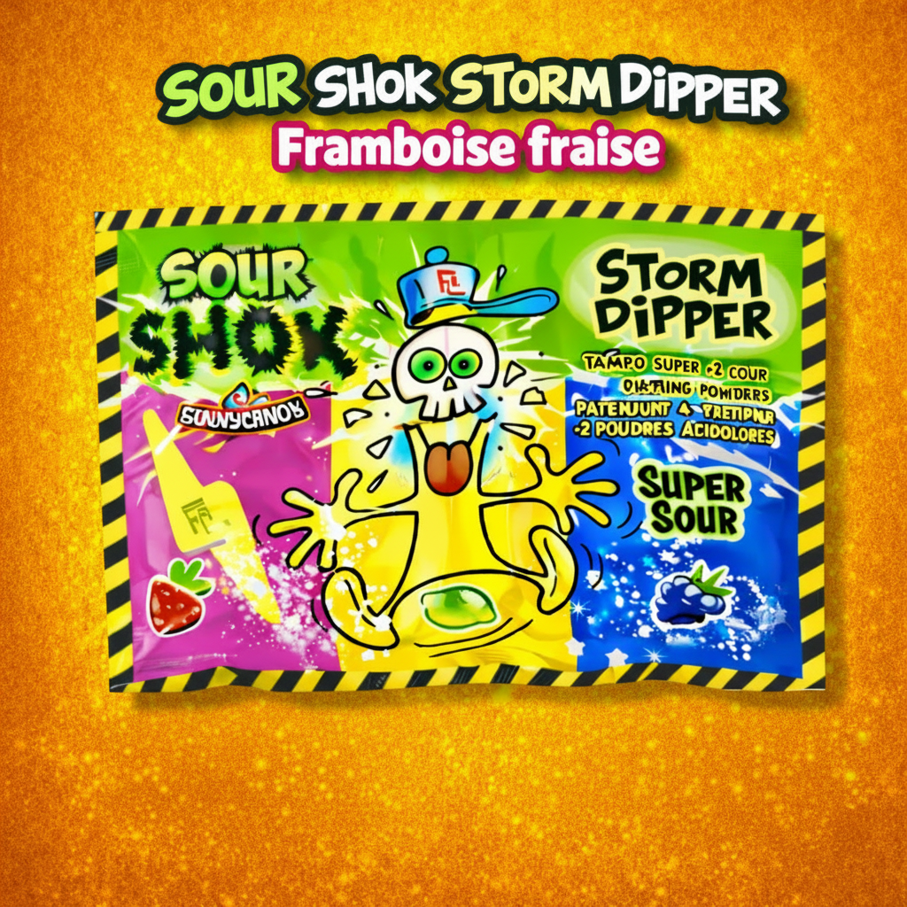Sour Shok Storm Dipper Framboise fraise