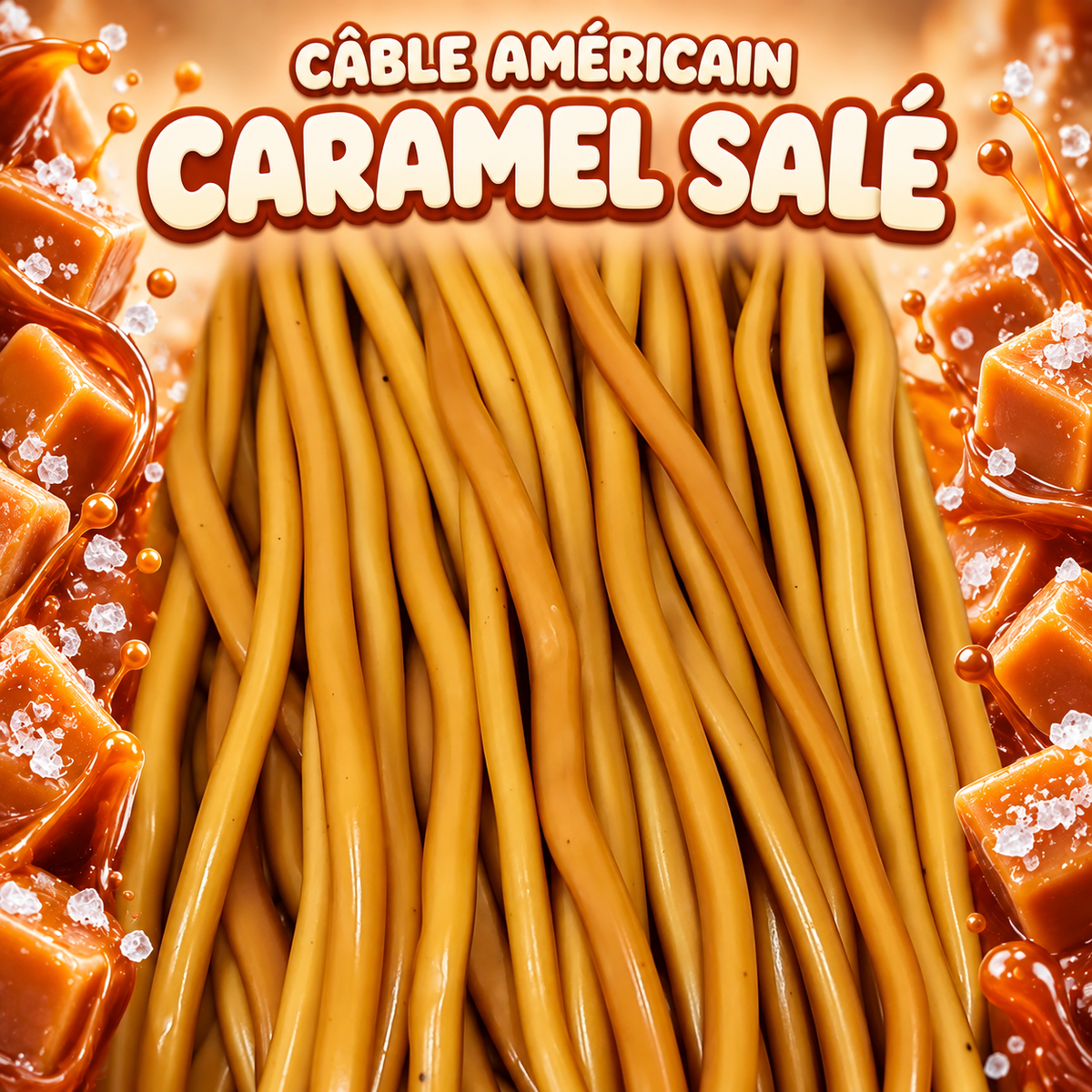 Cable américain 60 cm - Caramel salé