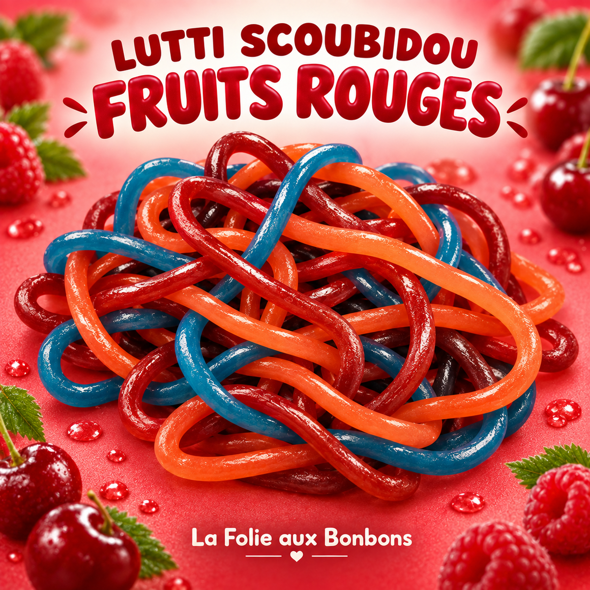 Lutti Scoubidou fruit rouge