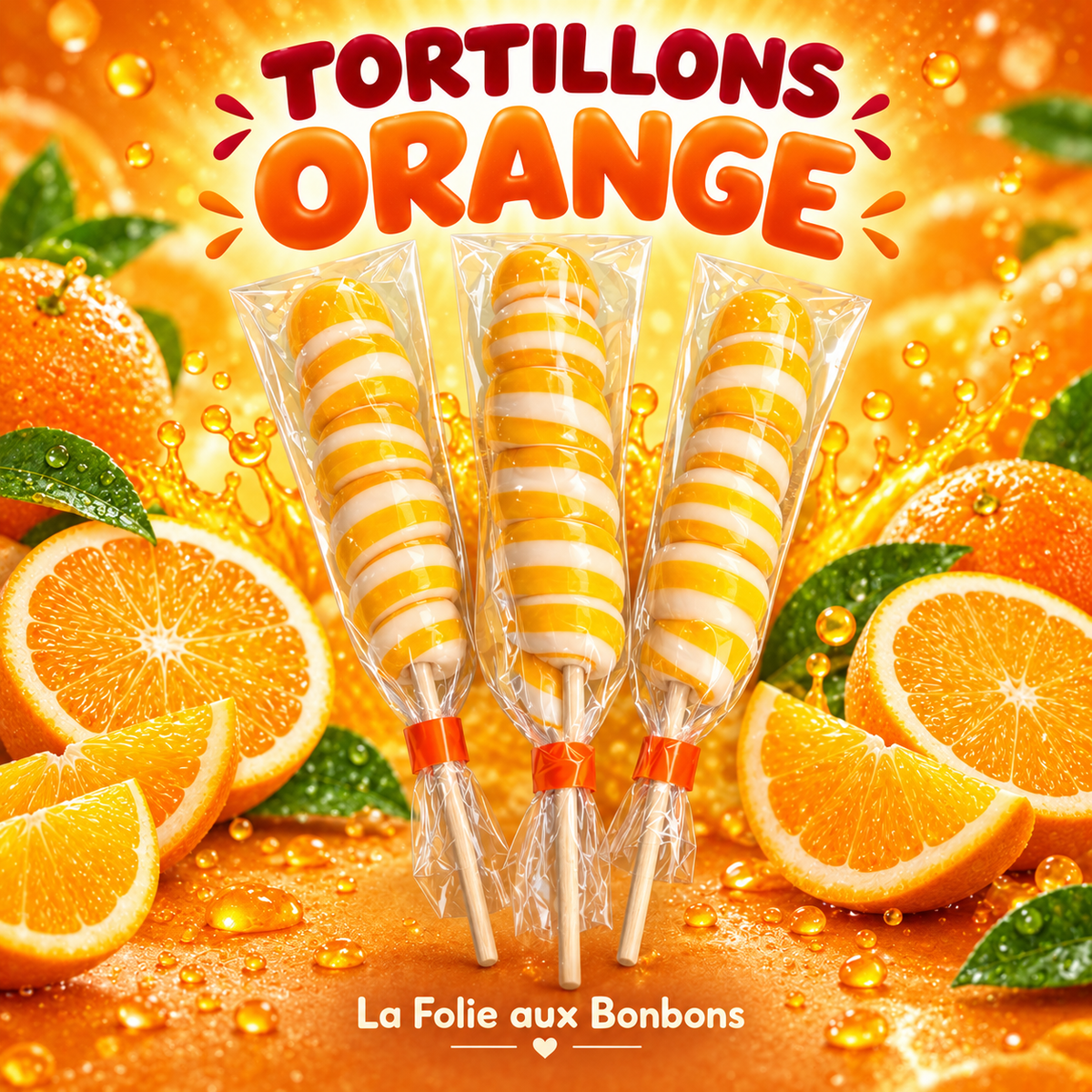 sucette tortillon / brebion Orange