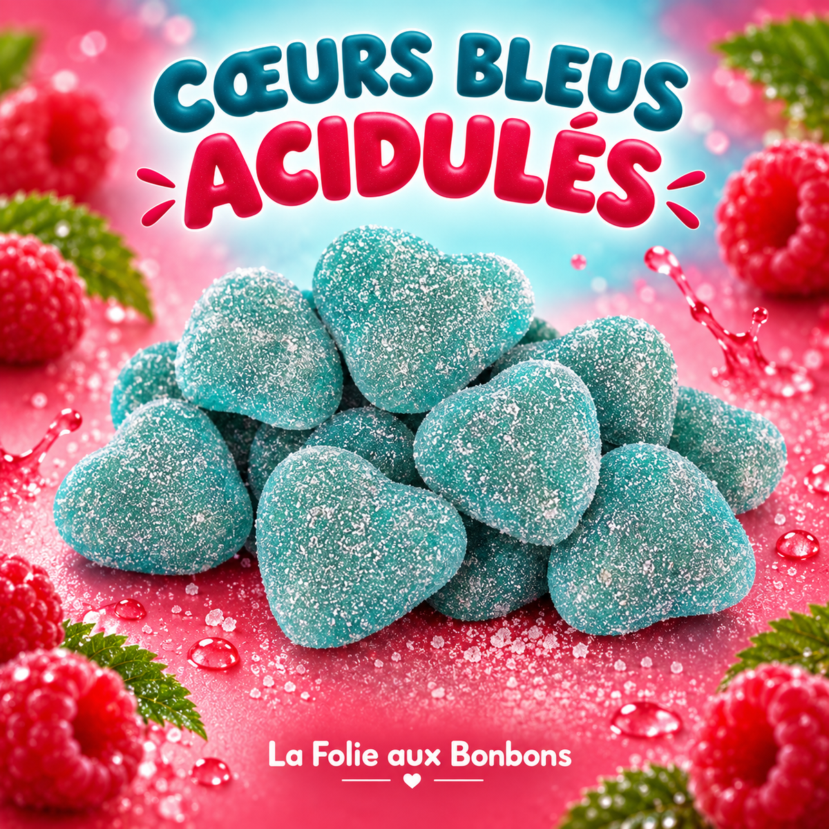 DULCEPLUS Coeurs bleus acides