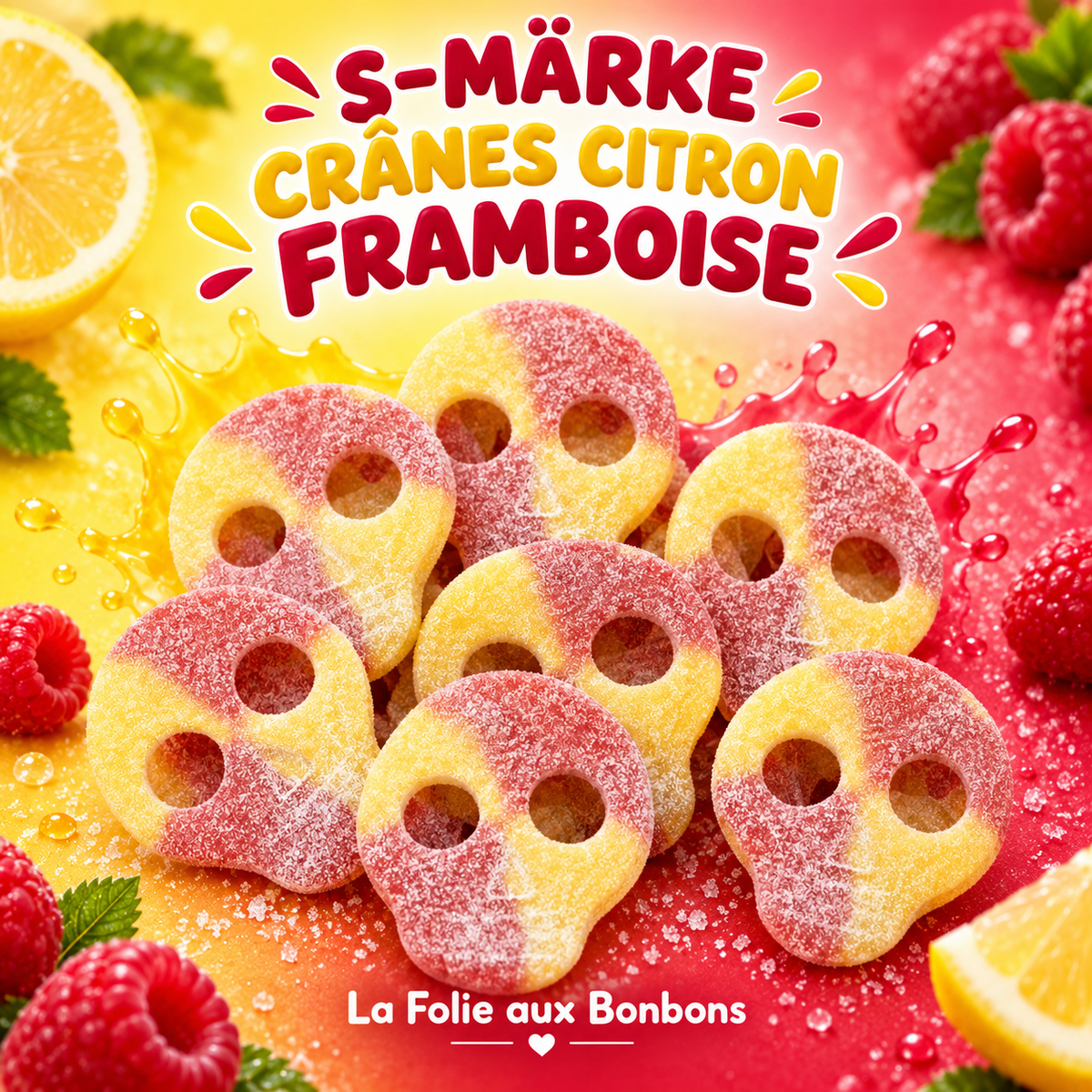 Crane Citron framboise (Lemon/Raspberry Skull) - S-MARKE