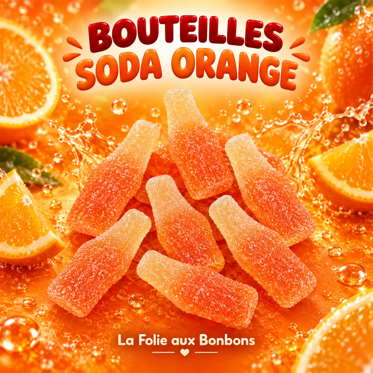 DULCEPLUS Bouteilles soda orange