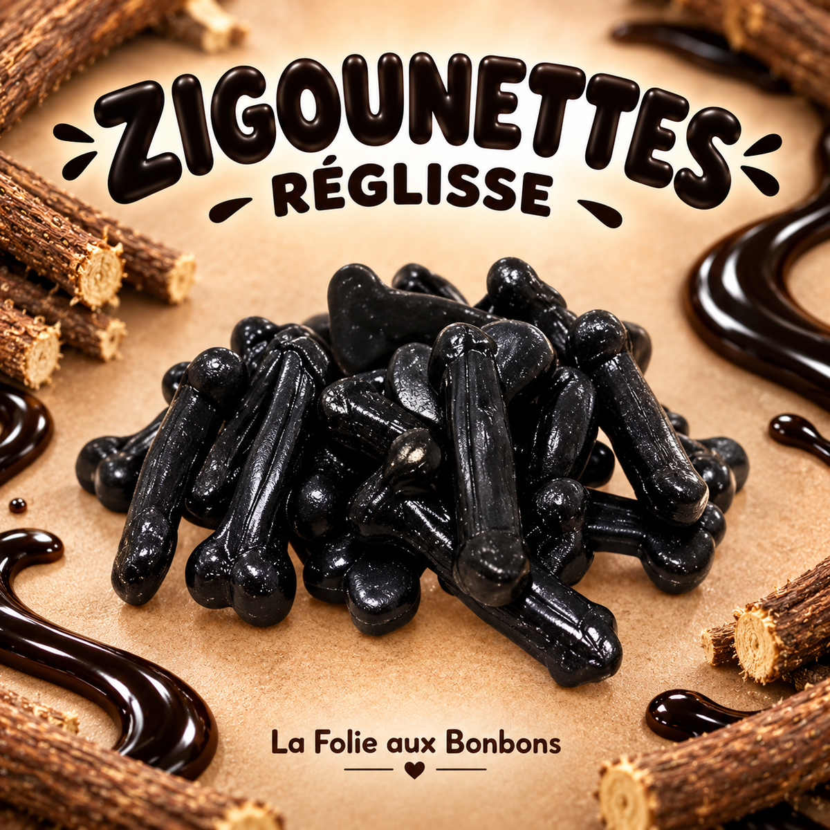 Bonbon Zigounette black reglisse