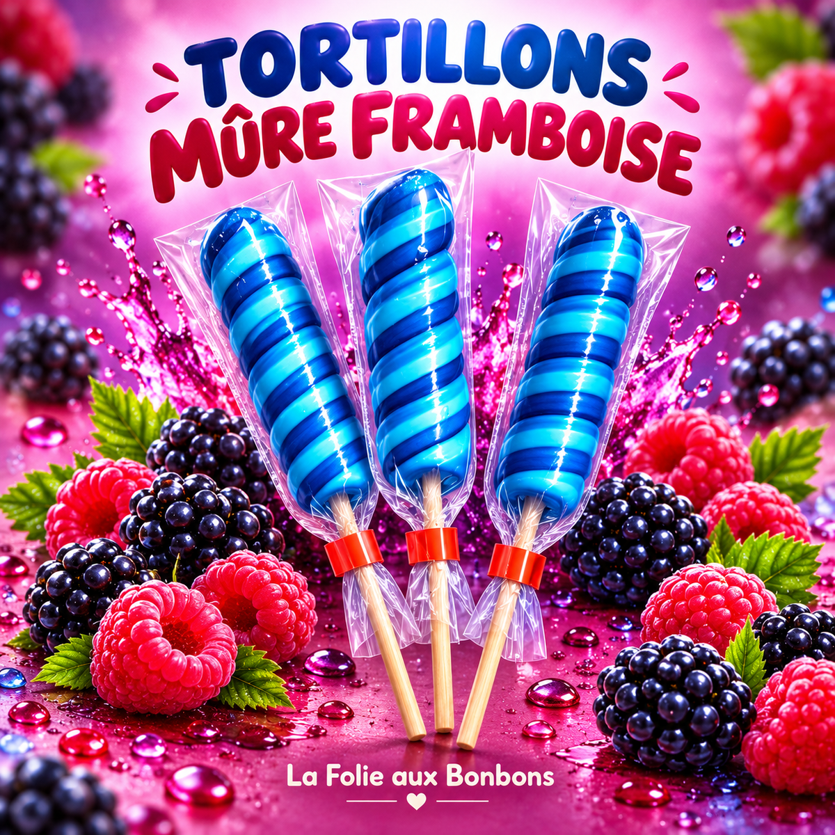 sucette tortillon / brebion MURE FRAMBOISE