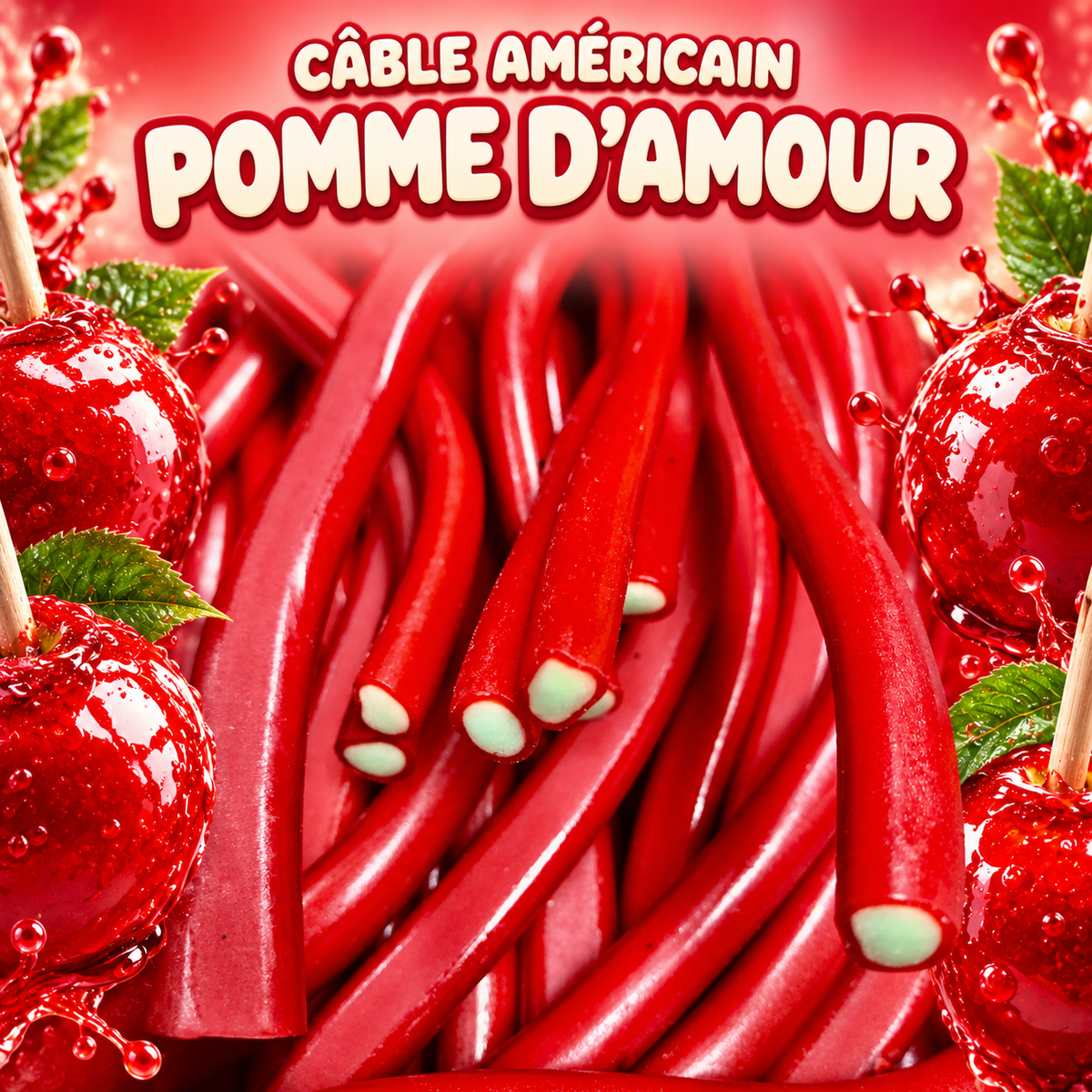 Cable américain 60 cm - Pomme d'amour