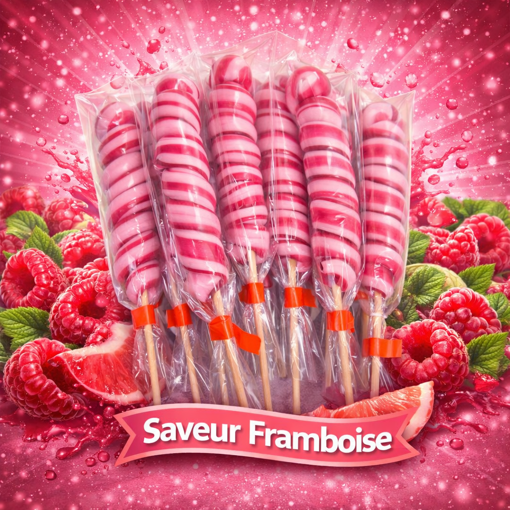 sucette tortillon / brebion Framboise
