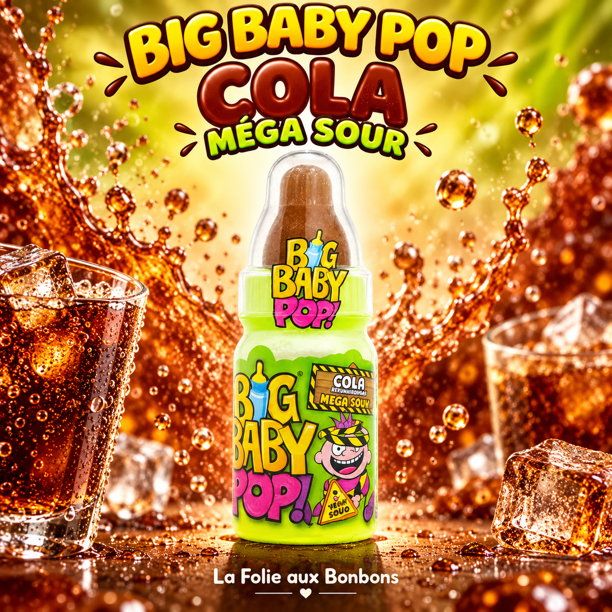 Big Baby pop - coca mega sour