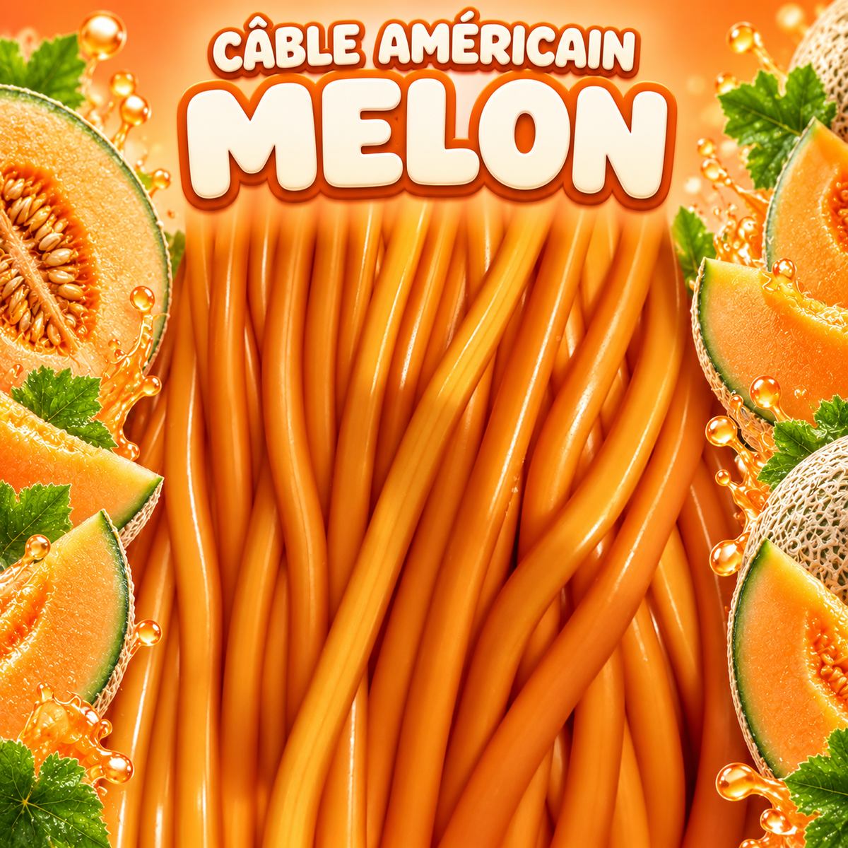 Cable américain 60 cm - Melon