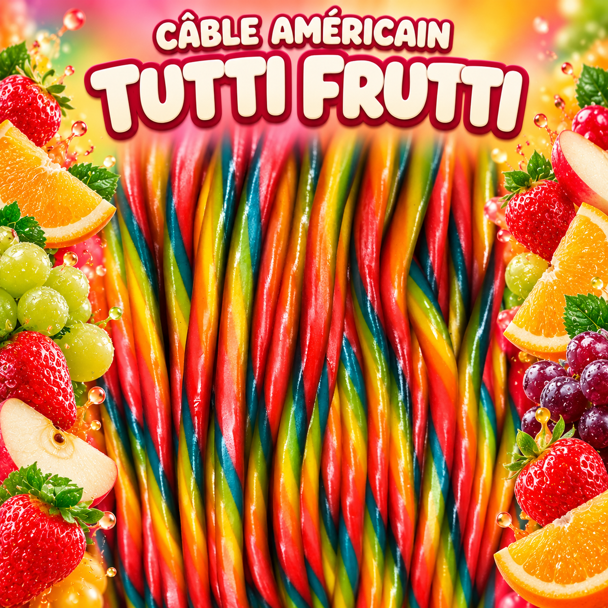 Cable américain 60 cm - Tutti frutti