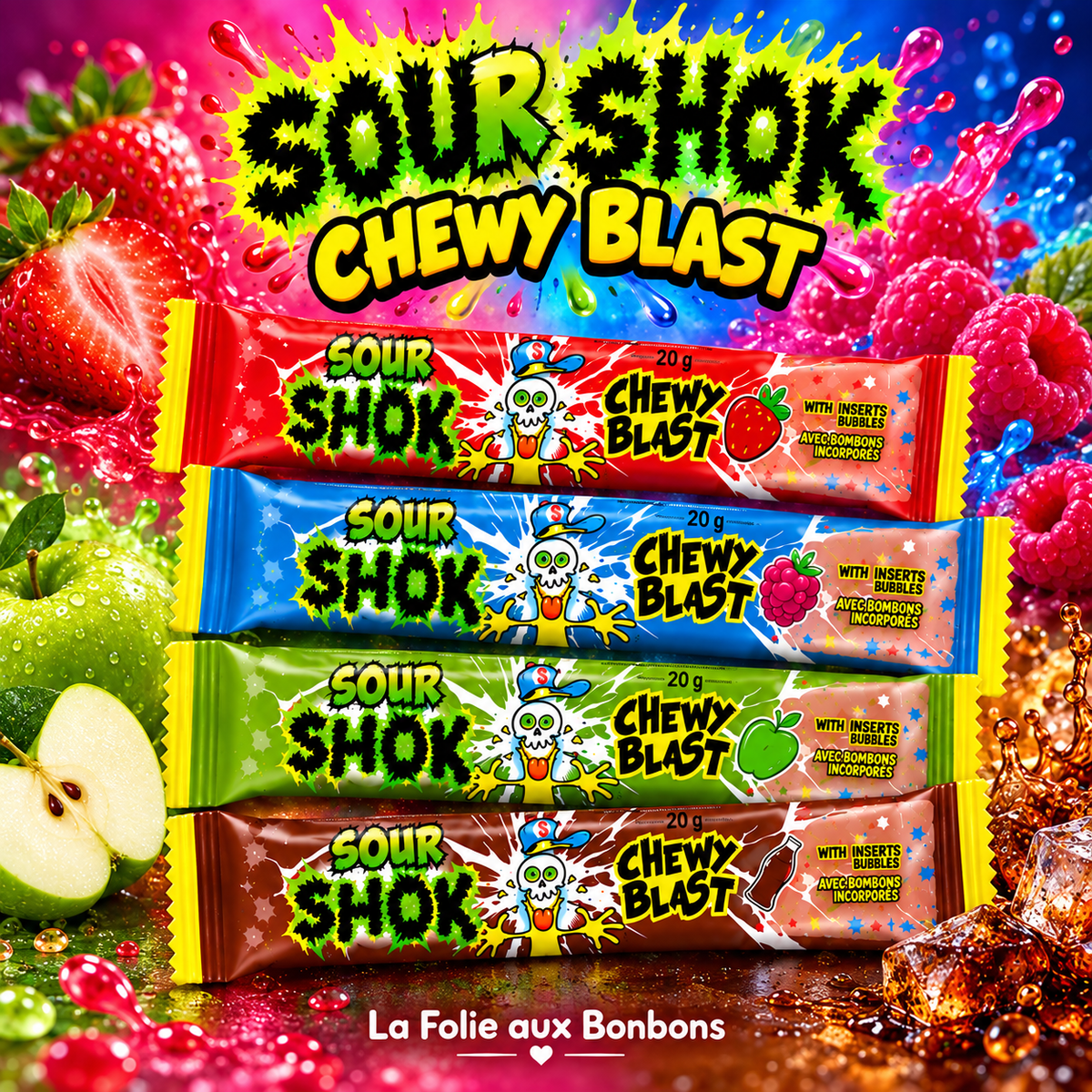 Sour Shok Chewy blast