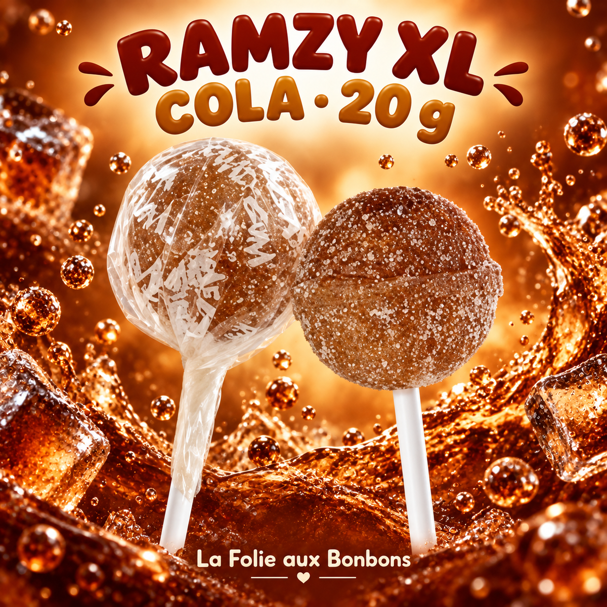 Sucette Ramzy colorantes XL 20g COCA