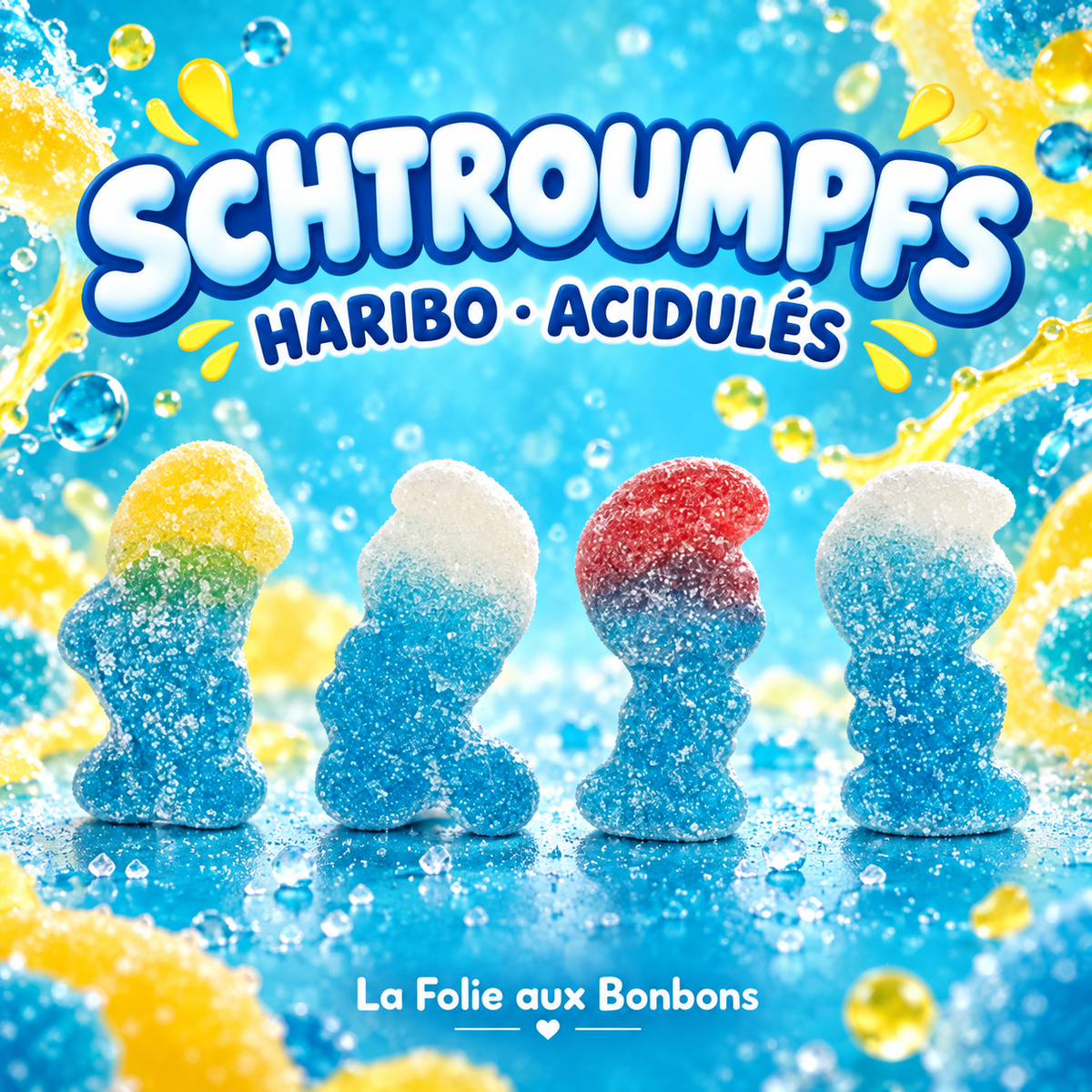 Schtroumpfs Haribo - Acidulé