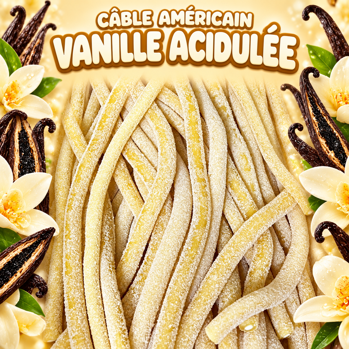 Cable américain 60 cm - Vanille acidulée