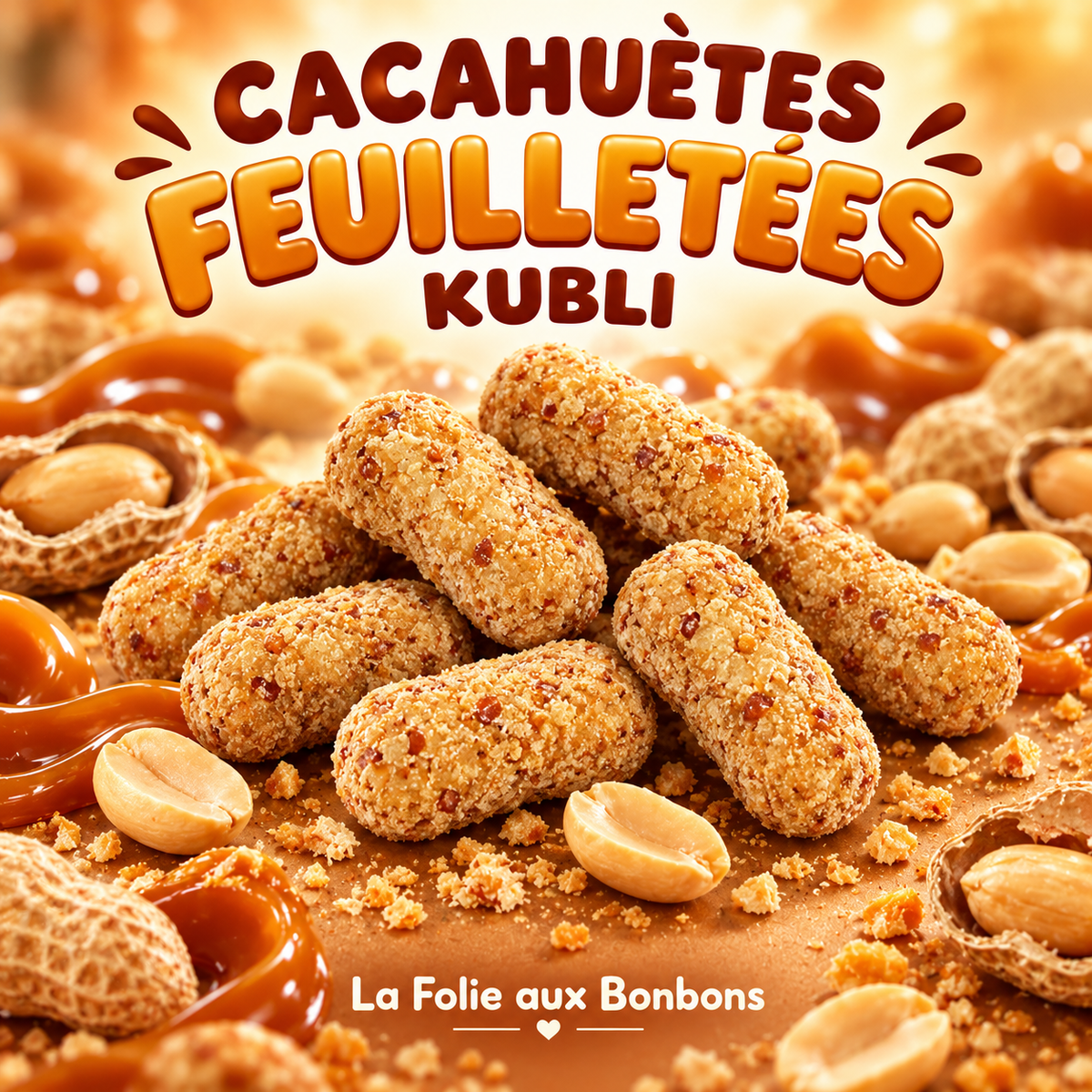 Cacahuètes nues feuilletées Kubli