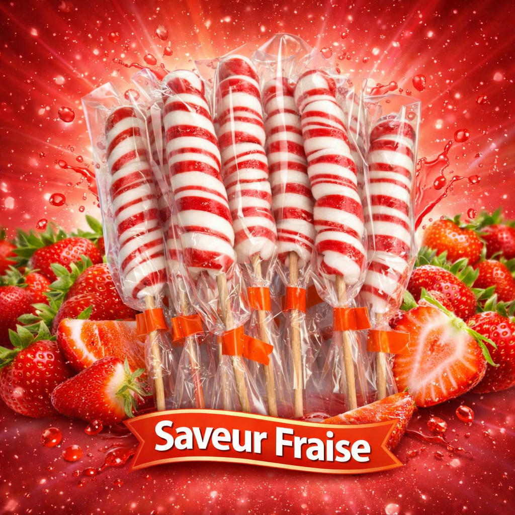 sucette tortillon / brebion Fraise