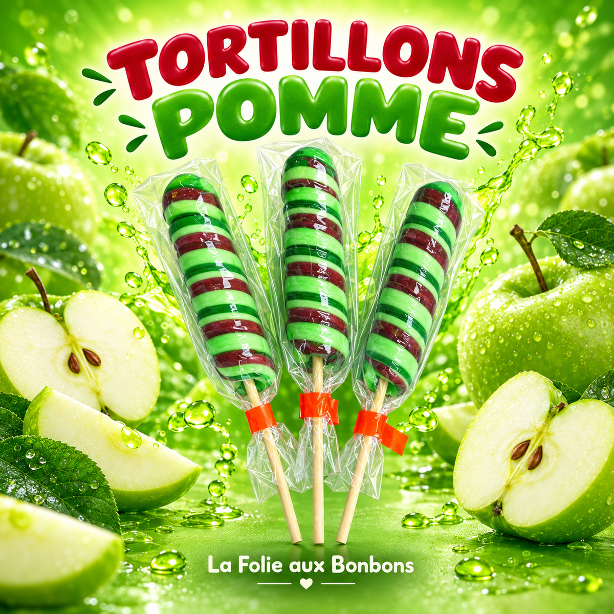 sucette tortillon / brebion Pomme