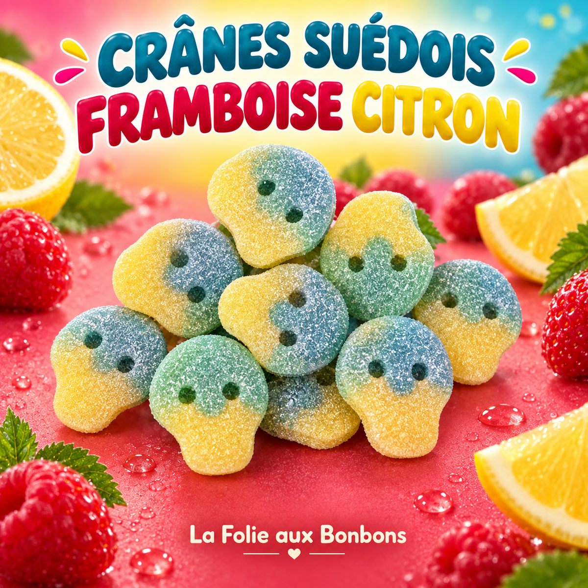 Crane suédois Framboise citron
