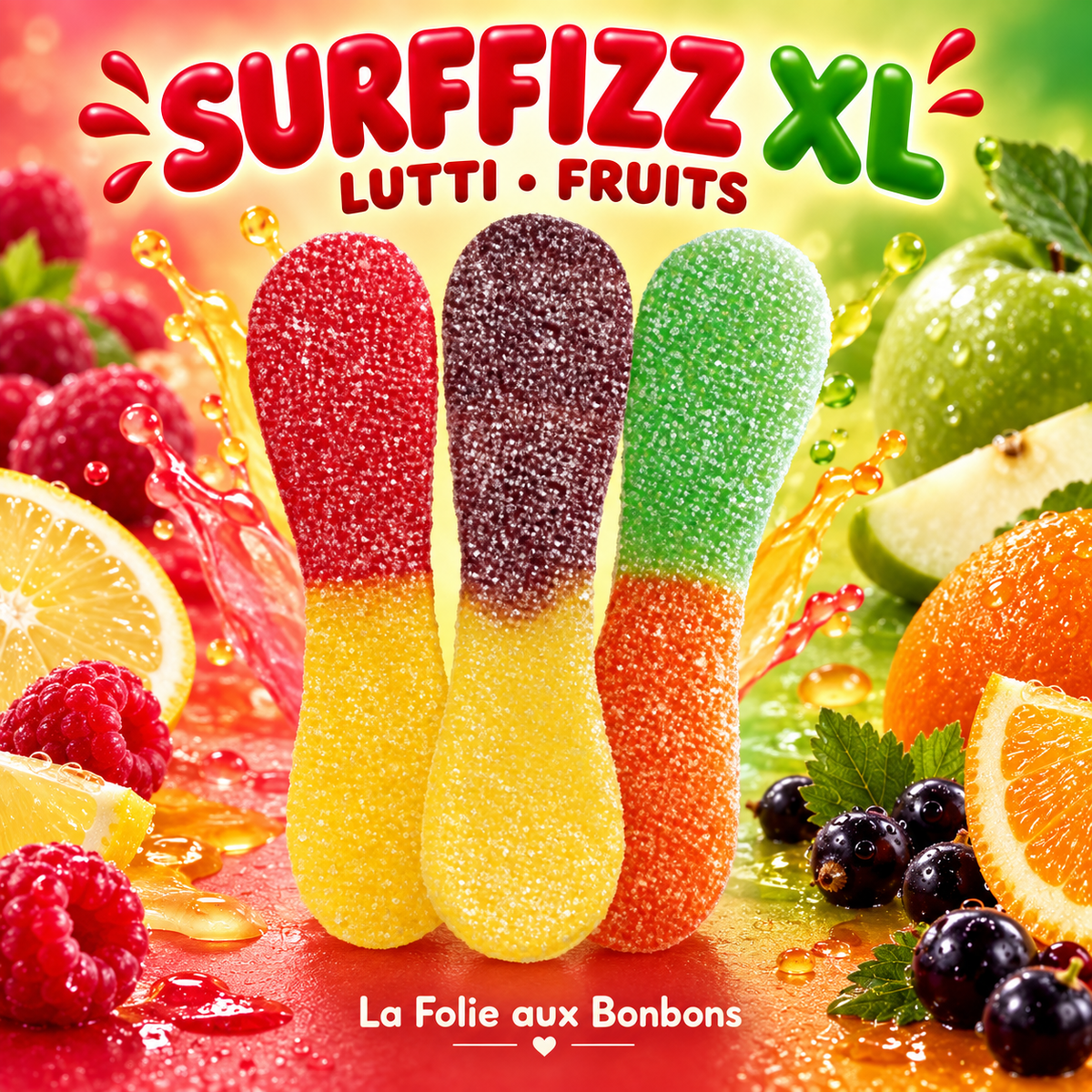 Langues fruits citric Surffizz XL Lutti
