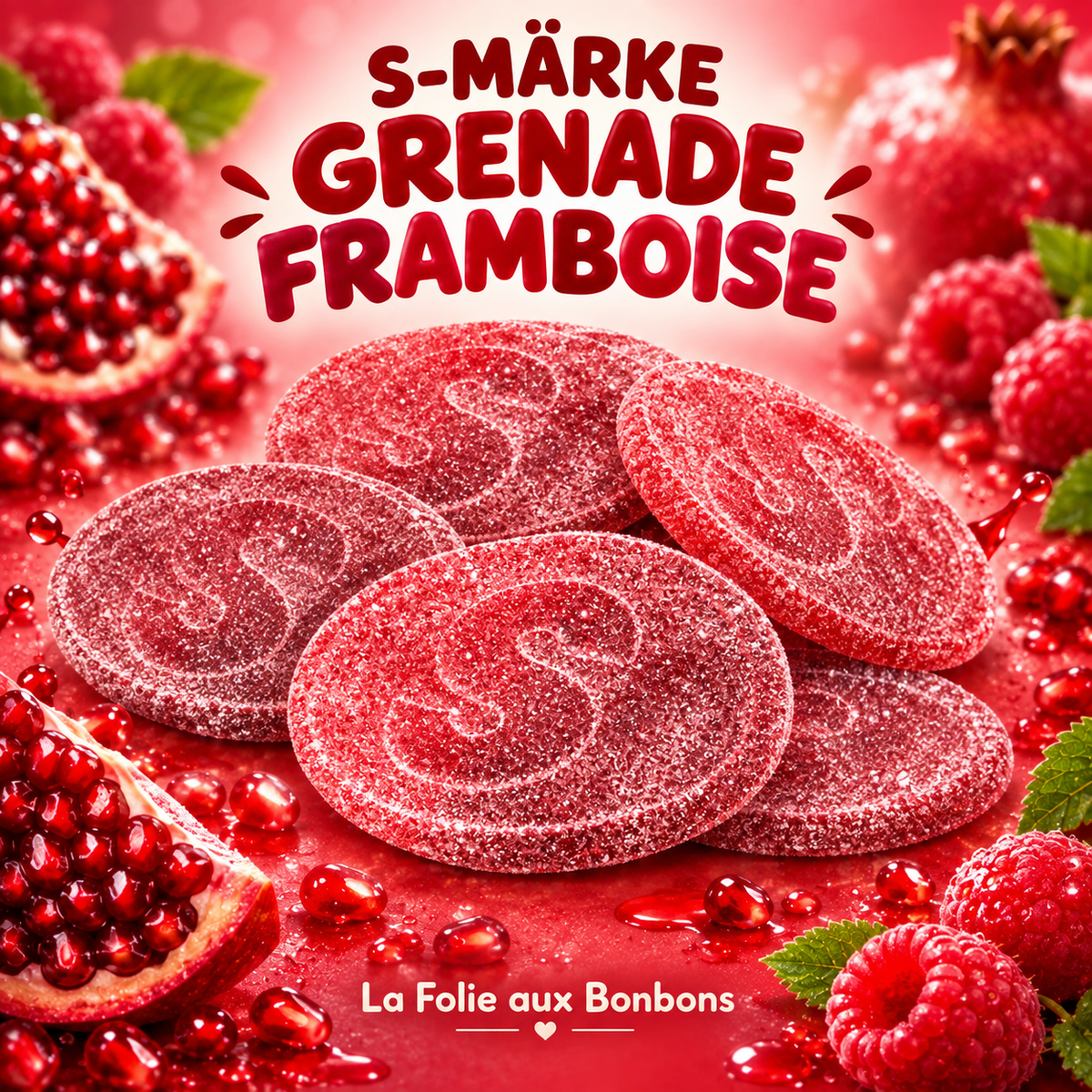 S-MÄRKE Grenade et framboise acidulés