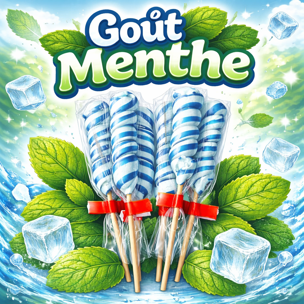 sucette tortillon / brebion menthe