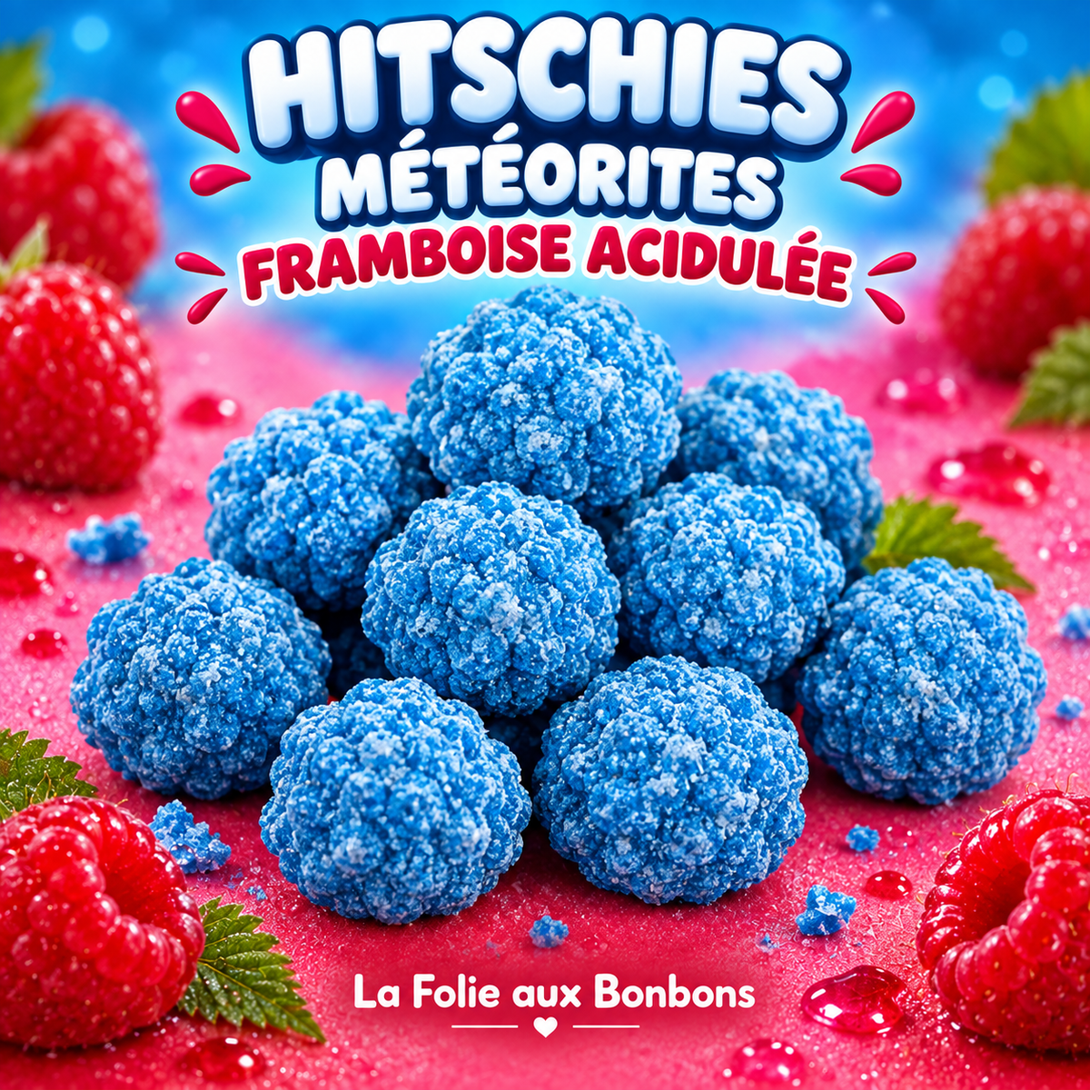 Hitschies météorites framboise acide
