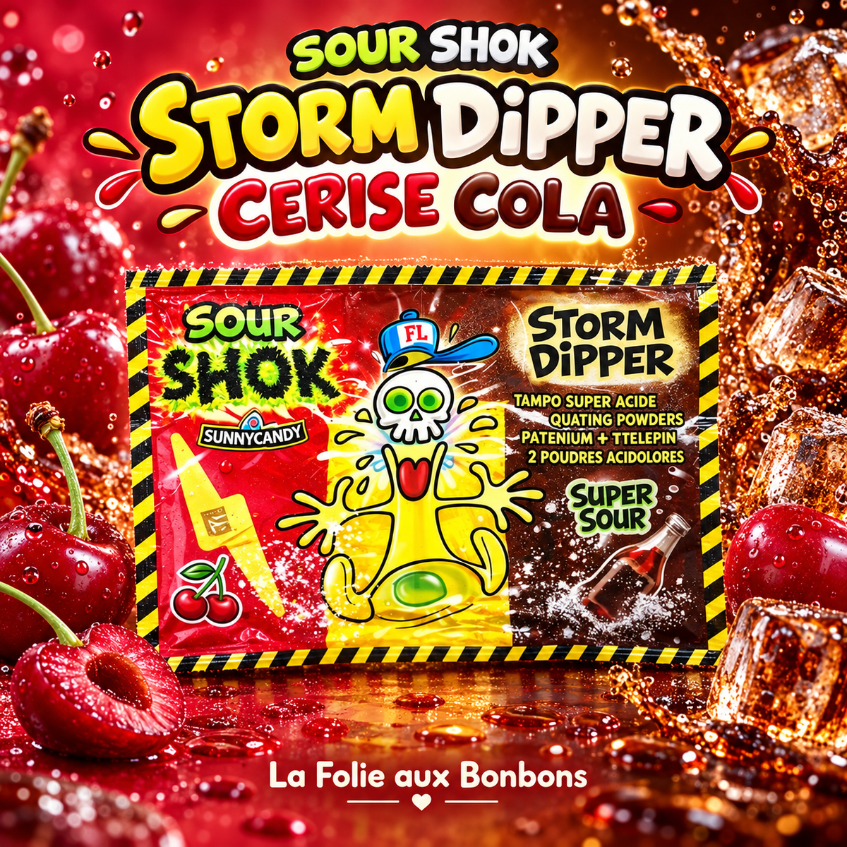 Sour Shok Storm Dipper Cerise coca